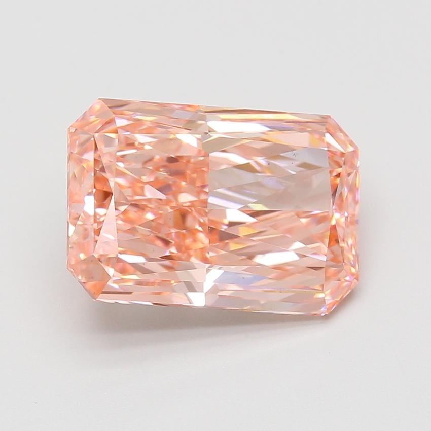 7.02 Ct. Fancy Vivid Pink Radiant Lab Grown Diamond