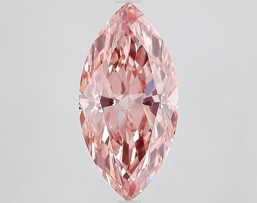 3.56 Ct. Fancy Vivid Pink Marquise Lab Grown Diamond