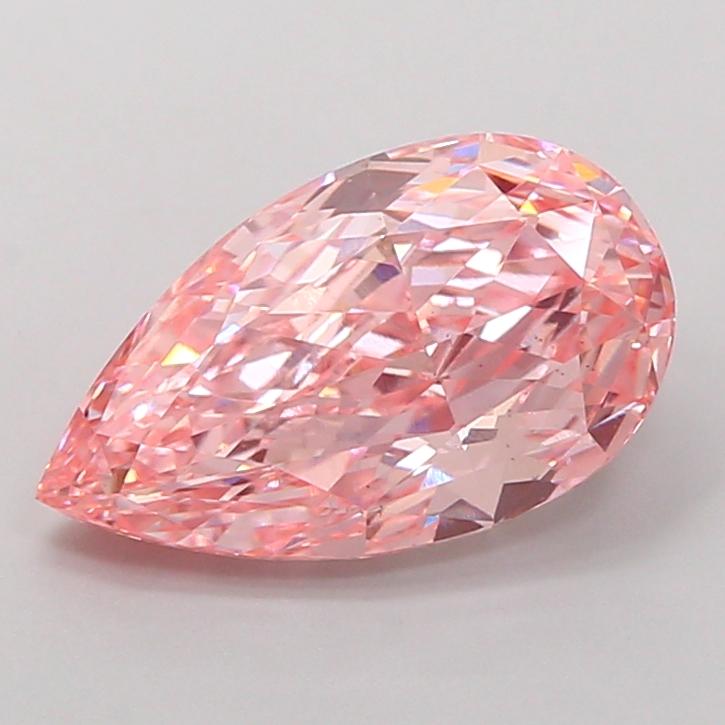 3.07 Ct. Fancy Vivid Pink Pear Lab Grown Diamond