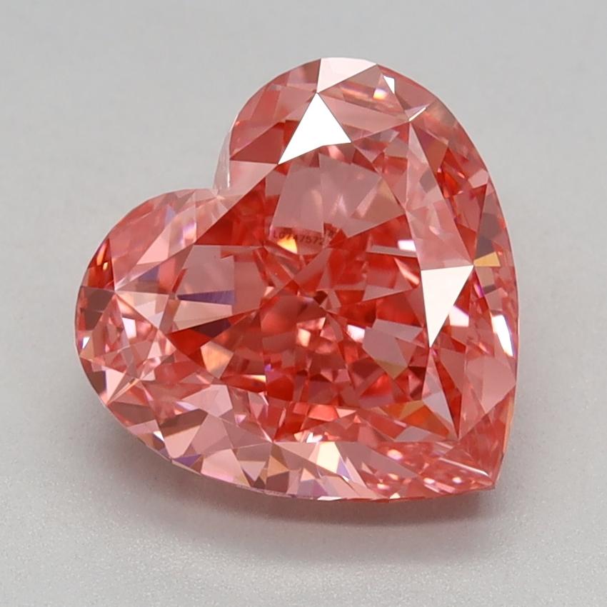 2.07 Ct. Fancy Vivid Pink Heart Lab Grown Diamond
