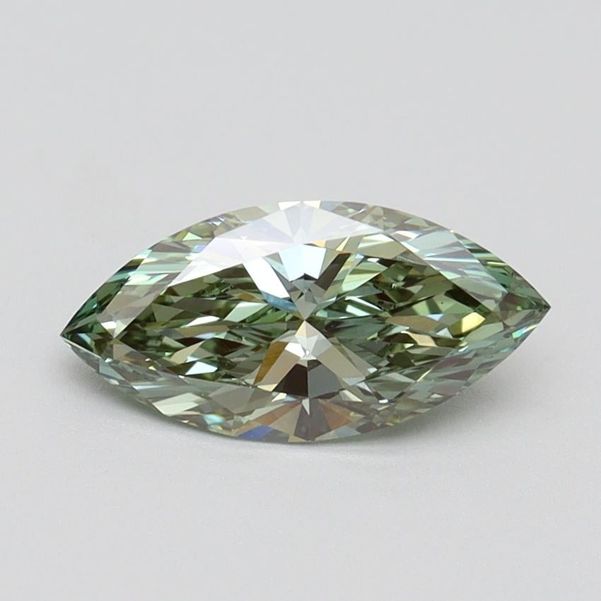 1.00 Ct. Fancy Vivid Green Marquise Lab Grown Diamond