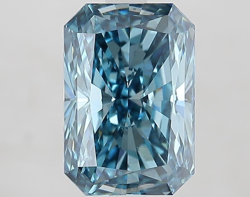 3.09 Ct. Fancy Vivid Blue Radiant Lab Grown Diamond