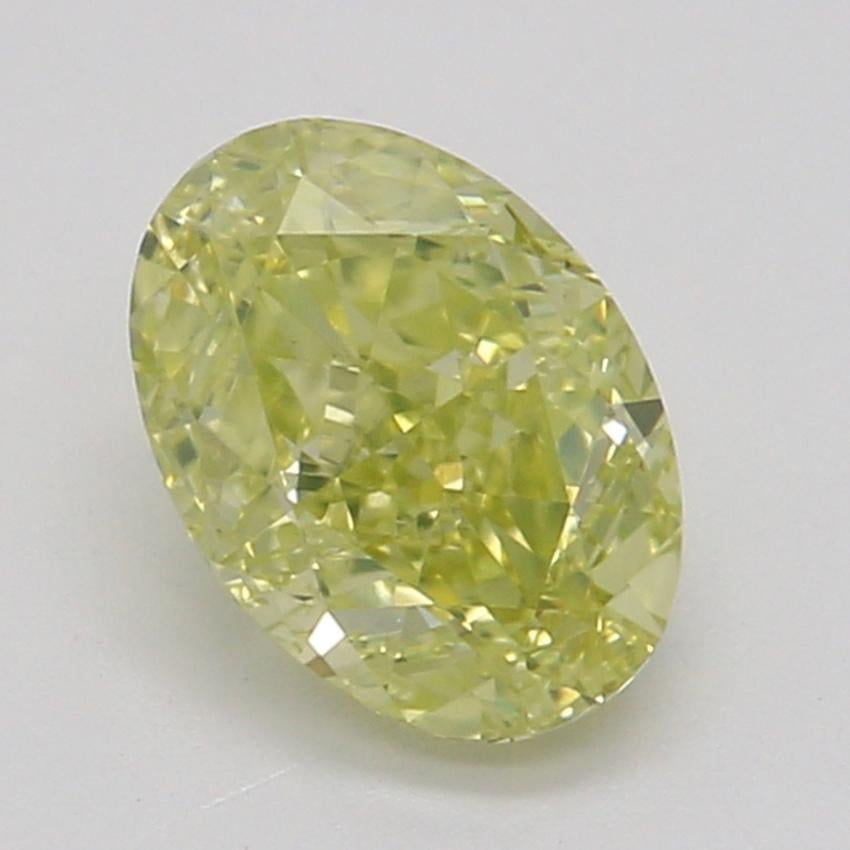 0.58 Ct. Fancy Intense Yellow Oval Diamond