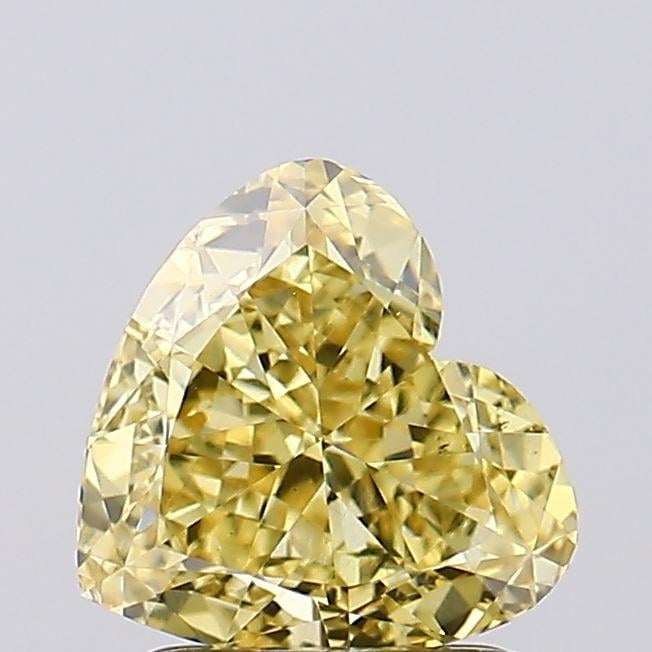 1.71 Ct. Fancy Vivid Yellow Heart Lab Grown Diamond