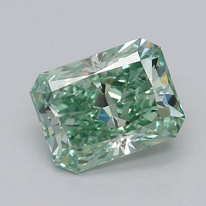 0.53 Ct. Fancy Vivid Green Radiant Lab Grown Diamond