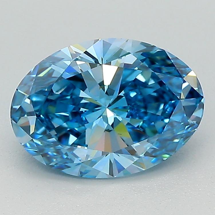 1.55 Ct. Fancy Vivid Blue Oval Lab Grown Diamond