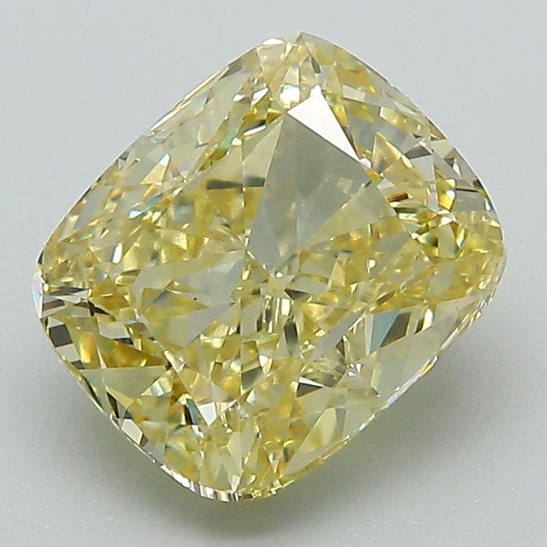 3.07 Ct. Fancy Intense Yellow Cushion Lab Grown Diamond