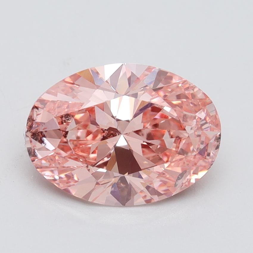 2.27 Ct. Fancy Vivid Pink Oval Lab Grown Diamond