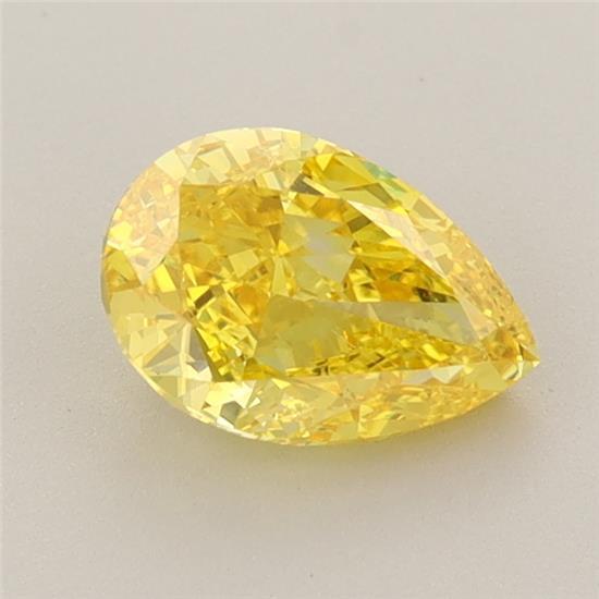 1.07 Ct. Fancy Vivid Yellow Pear Lab Grown Diamond