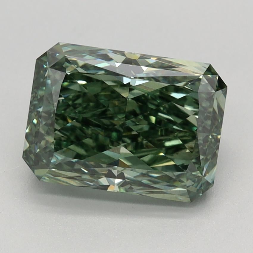 2.23 Ct. Fancy Vivid Green Radiant Lab Grown Diamond