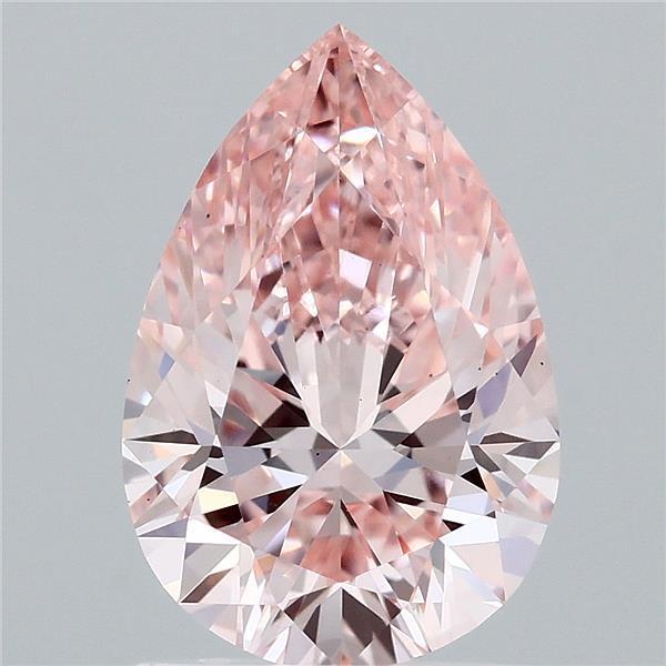 1.47 Ct. Fancy Intense Pink Pear Lab Grown Diamond