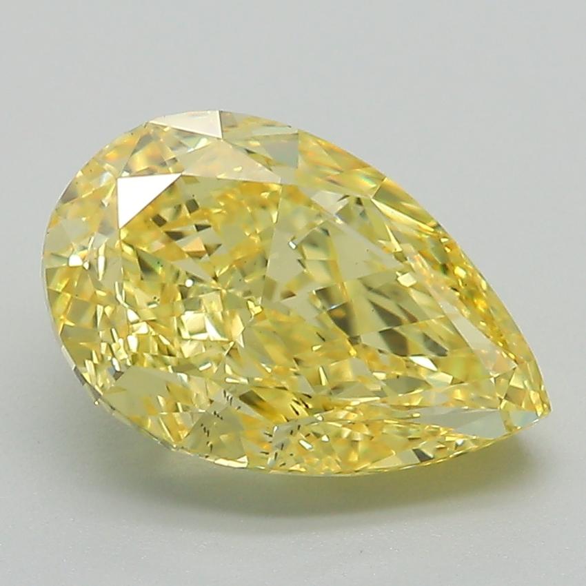 3.00 Ct. Fancy Vivid Yellow Pear Lab Grown Diamond