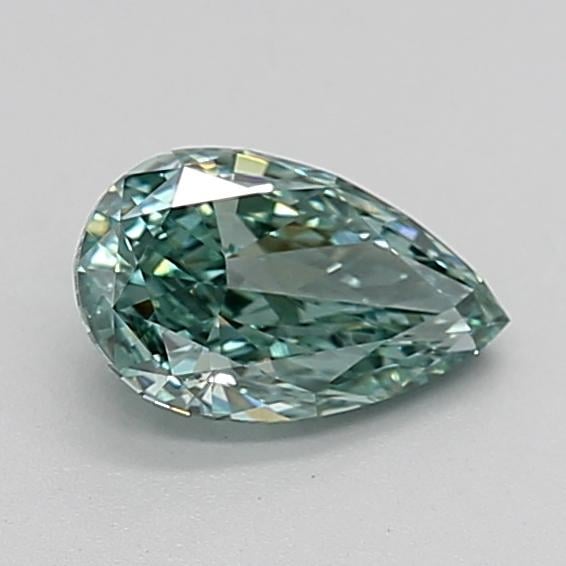 1.06 Ct. Fancy Vivid  Green Pear Lab Grown Diamond