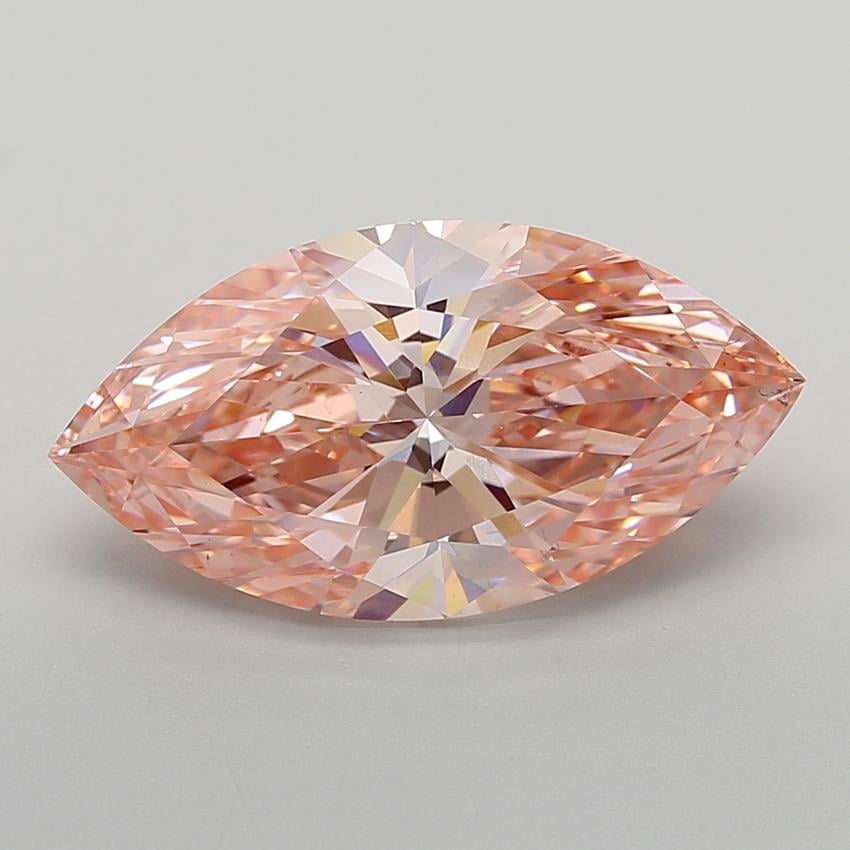6.00 Ct. Fancy Vivid  Pink Marquise Lab Grown Diamond