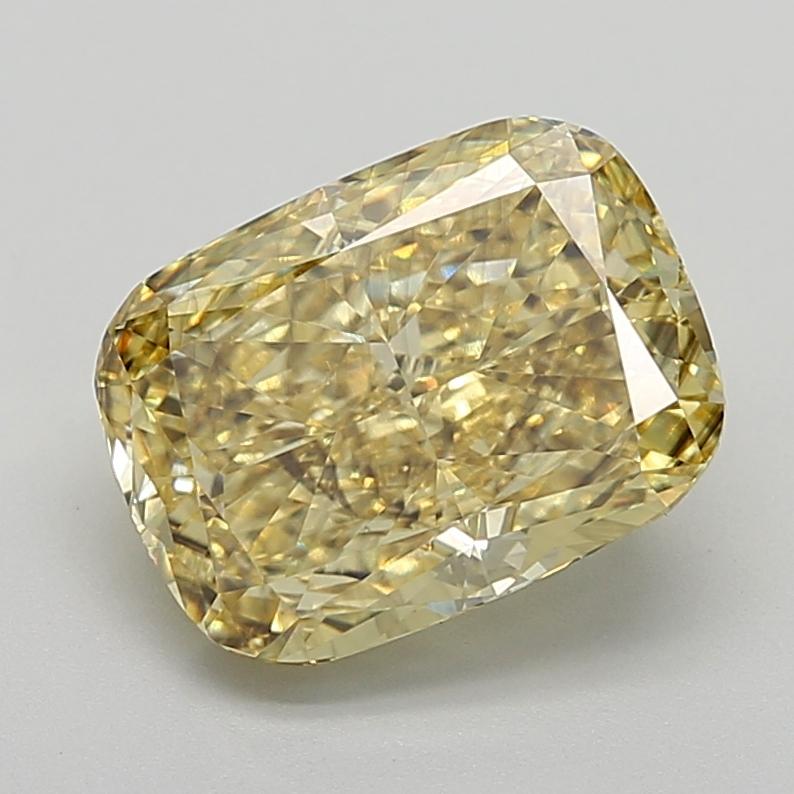 4.51 Ct. Fancy Intense  Yellow Cushion Lab Grown Diamond
