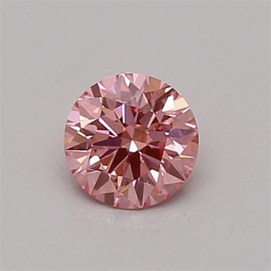 0.33 Ct. Fancy Vivid Pink Round Lab Grown Diamond