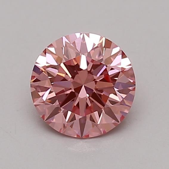 0.64 Ct. Fancy Vivid Pink Round Lab Grown Diamond