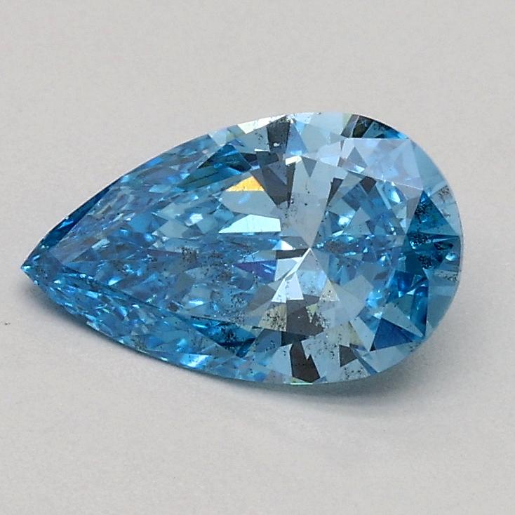 0.58 Ct. Fancy Vivid Blue Pear Lab Grown Diamond