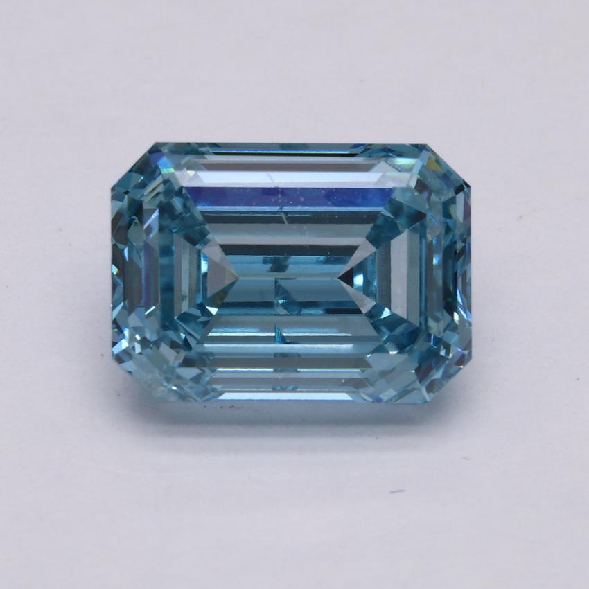 5.04 Ct. Fancy Intense Blue Emerald Lab Grown Diamond