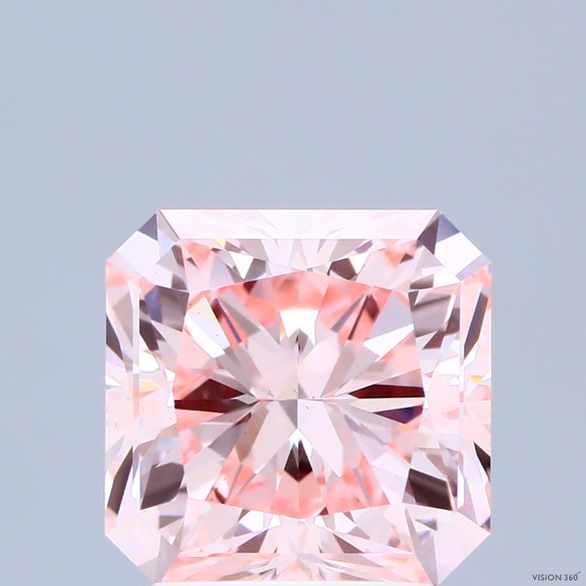 3.05 Ct. Fancy Intense Pink Radiant Lab Grown Diamond