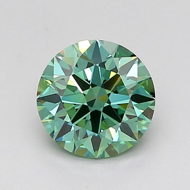 1.00 Ct. Fancy Vivid Green Round Lab Grown Diamond