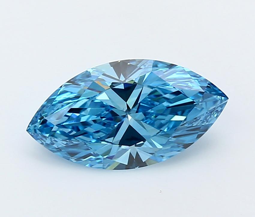 2.05 Ct. Fancy Vivid  Blue Marquise Lab Grown Diamond