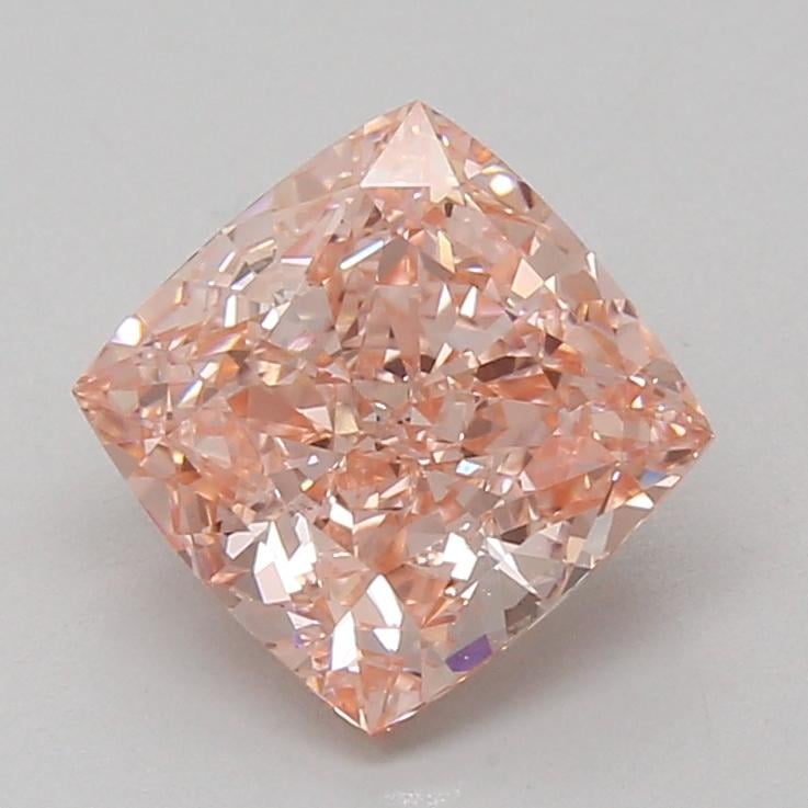 3.02 Ct. Fancy Vivid Pink Cushion Lab Grown Diamond