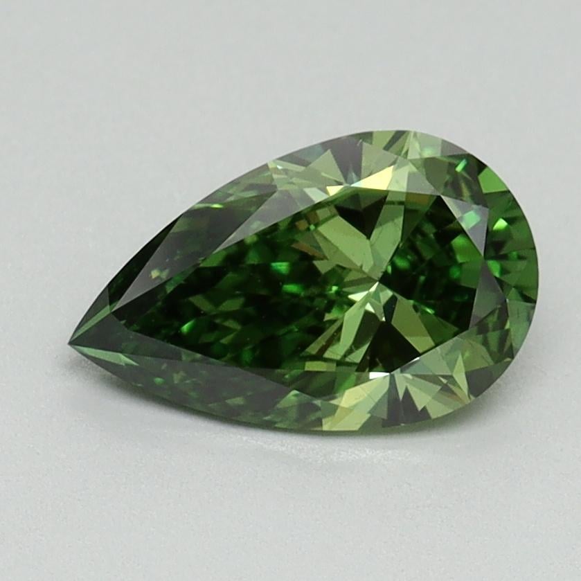 1.01 Ct. Fancy Vivid Pacific Green Pear Lab Grown Diamond