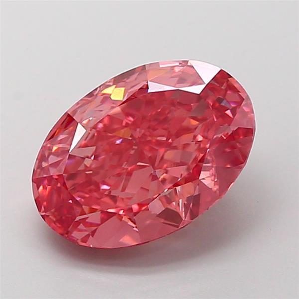 3.51 Ct. Fancy Vivid Pink Oval Lab Grown Diamond