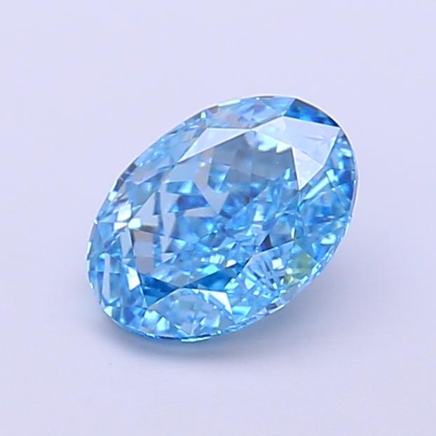 1.04 Ct. Fancy Vivid  Blue Oval Lab Grown Diamond