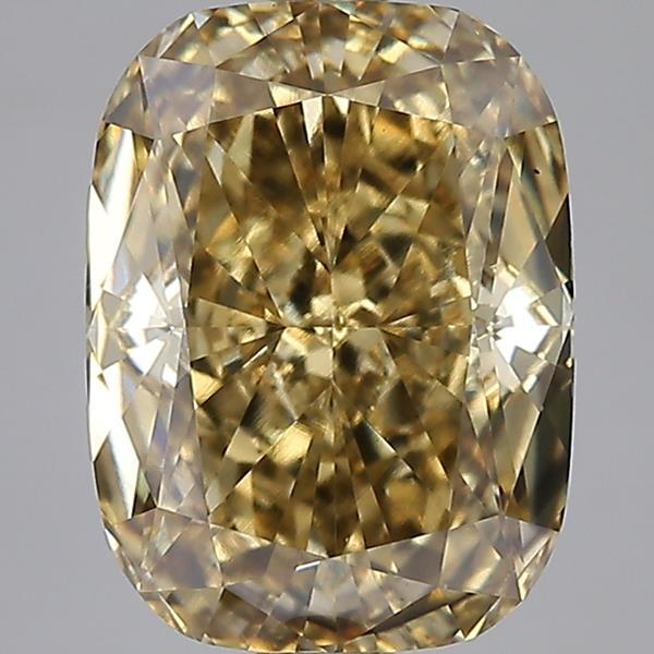 3.51 Ct. Fancy Intense Yellow Cushion Lab Grown Diamond