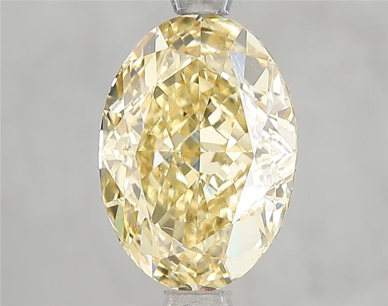 3.06 Ct. Fancy Intense Yellow Oval Lab Grown Diamond