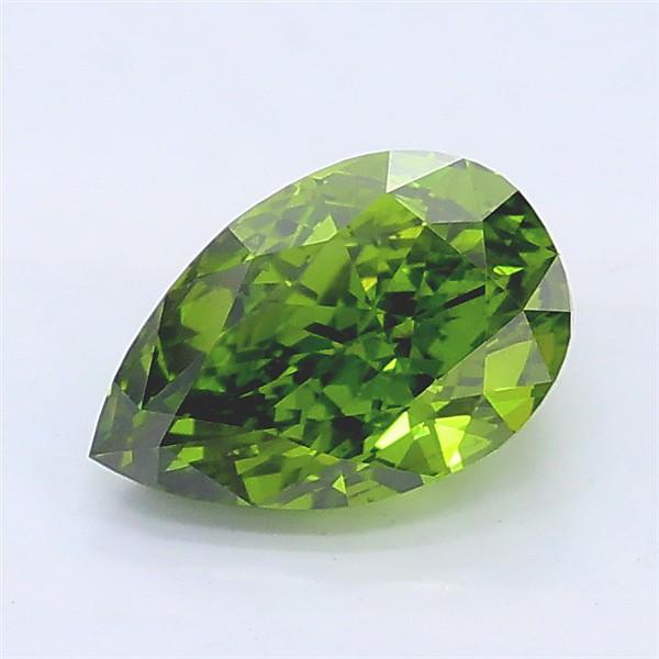 1.00 Ct. Fancy Vivid Green Pear Lab Grown Diamond
