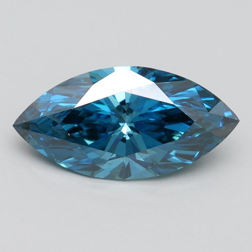 2.06 Ct. Fancy Vivid Malibu Blue Marquise Lab Grown Diamond