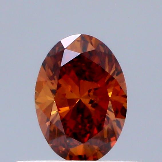 0.32 Ct. Fancy Vivid Orange Oval Lab Grown Diamond