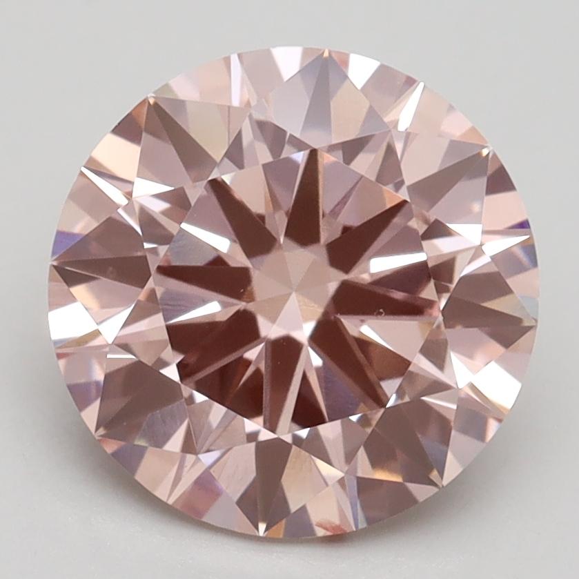 3.08 Ct. Fancy Intense Pink Round Lab Grown Diamond