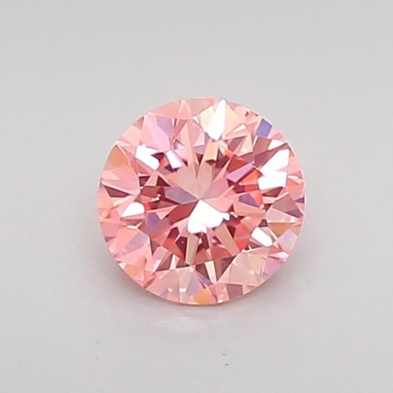 0.49 Ct. Fancy Vivid Pink Round Lab Grown Diamond