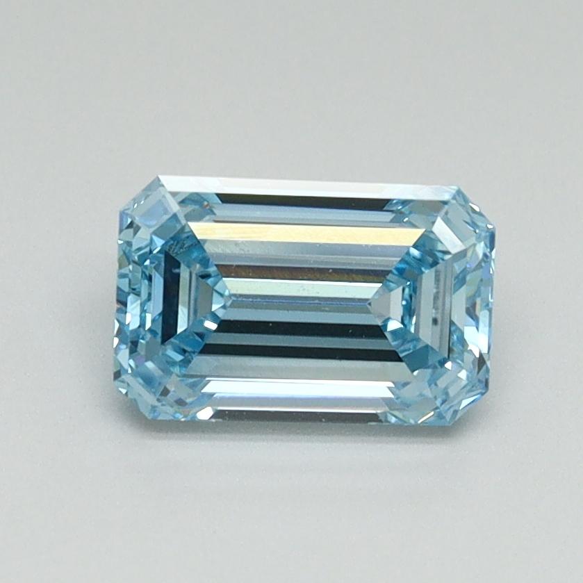 1.06 Ct. Fancy Intense Blue Emerald Lab Grown Diamond
