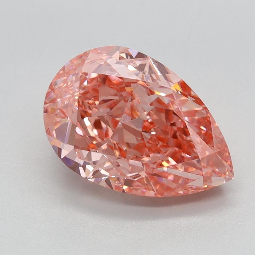 2.86 Ct. Fancy Vivid Pink Pear Lab Grown Diamond