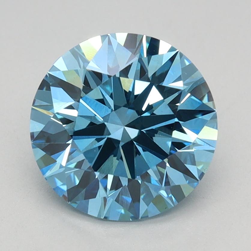 1.84 Ct. Fancy Vivid Blue Round Lab Grown Diamond