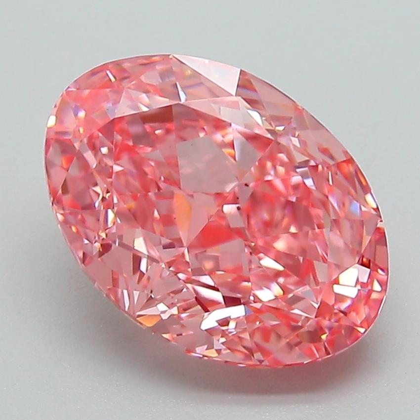 3.62 Ct. Fancy Vivid Pink Oval Lab Grown Diamond