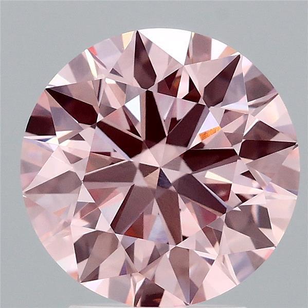 3.00 Ct. Fancy Vivid Pink Round Lab Grown Diamond