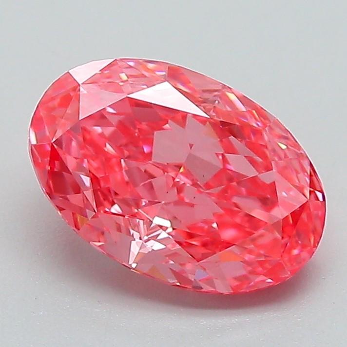 1.65 Ct. Fancy Vivid Pink Oval Lab Grown Diamond