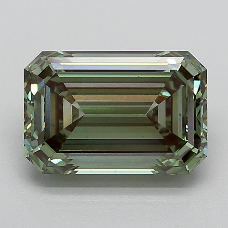 4.00 Ct. Fancy Vivid  Green Emerald Lab Grown Diamond