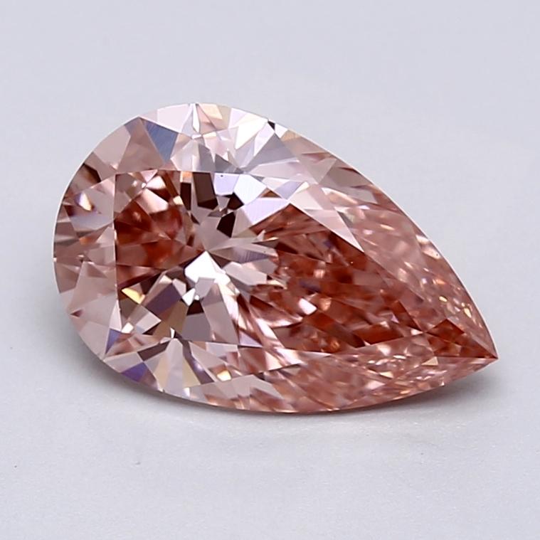 2.56 Ct. Fancy Vivid  Pink Pear Lab Grown Diamond