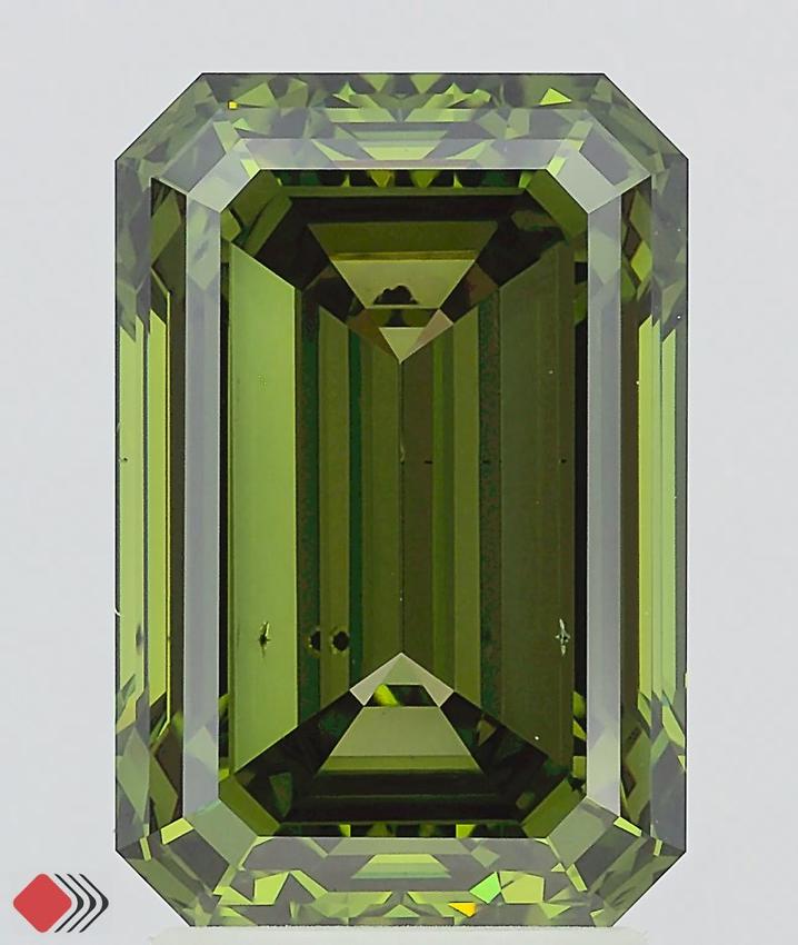 4.03 Ct. Fancy Vivid Green Emerald Lab Grown Diamond
