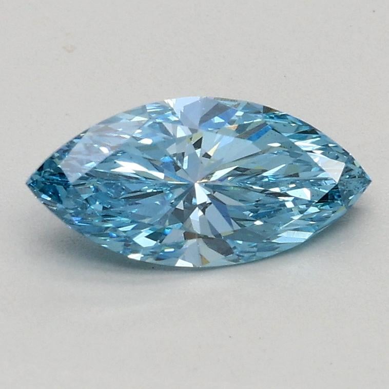 0.51 Ct. Fancy Vivid Blue Marquise Lab Grown Diamond