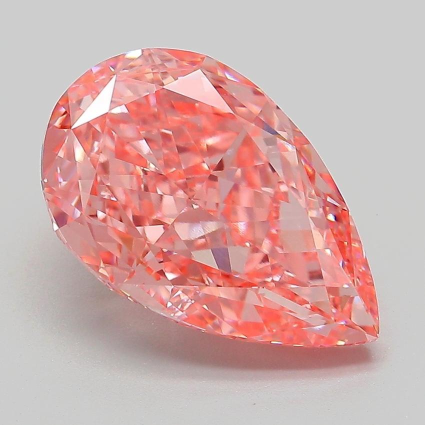 5.14 Ct. Fancy Vivid Pink Pear Lab Grown Diamond