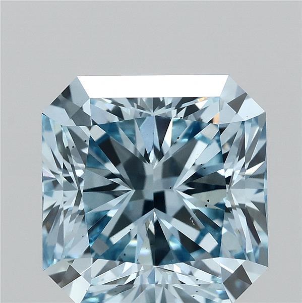 3.02 Ct. Fancy Intense Blue Radiant Lab Grown Diamond