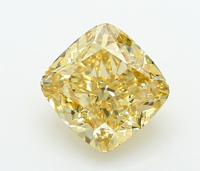 3.64 Ct. Fancy Intense  Yellow Cushion Lab Grown Diamond
